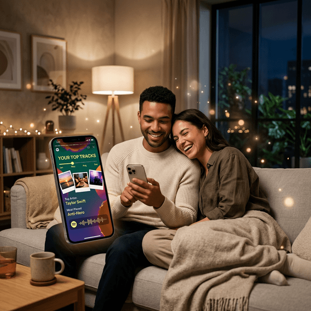 Casal vivendo a experiência OurLoveReplay